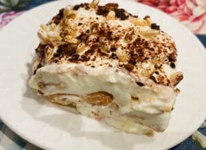Wegańskie tiramisu bezglutenowe z ryżem preparowanym Warszawa eter Hoża