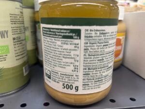 zdrowe produkty BIO dla wegan masło orzechowe skład
