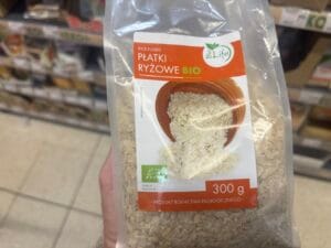 wegańskie produkty BIO z Carrefour płatki ryżowe Bio Life