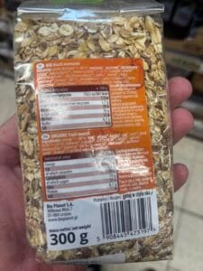 zdrowe produkty BIO dla wegan musli owocowe skład