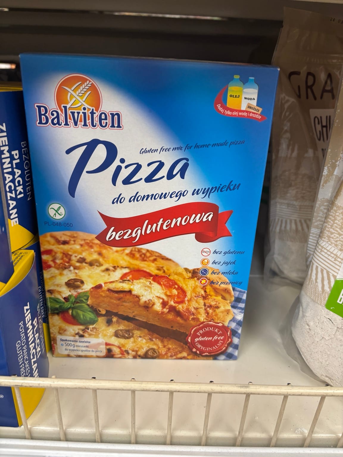Bezglutenowe mąki w Auchan – Balviten Pizza bezglutenowa