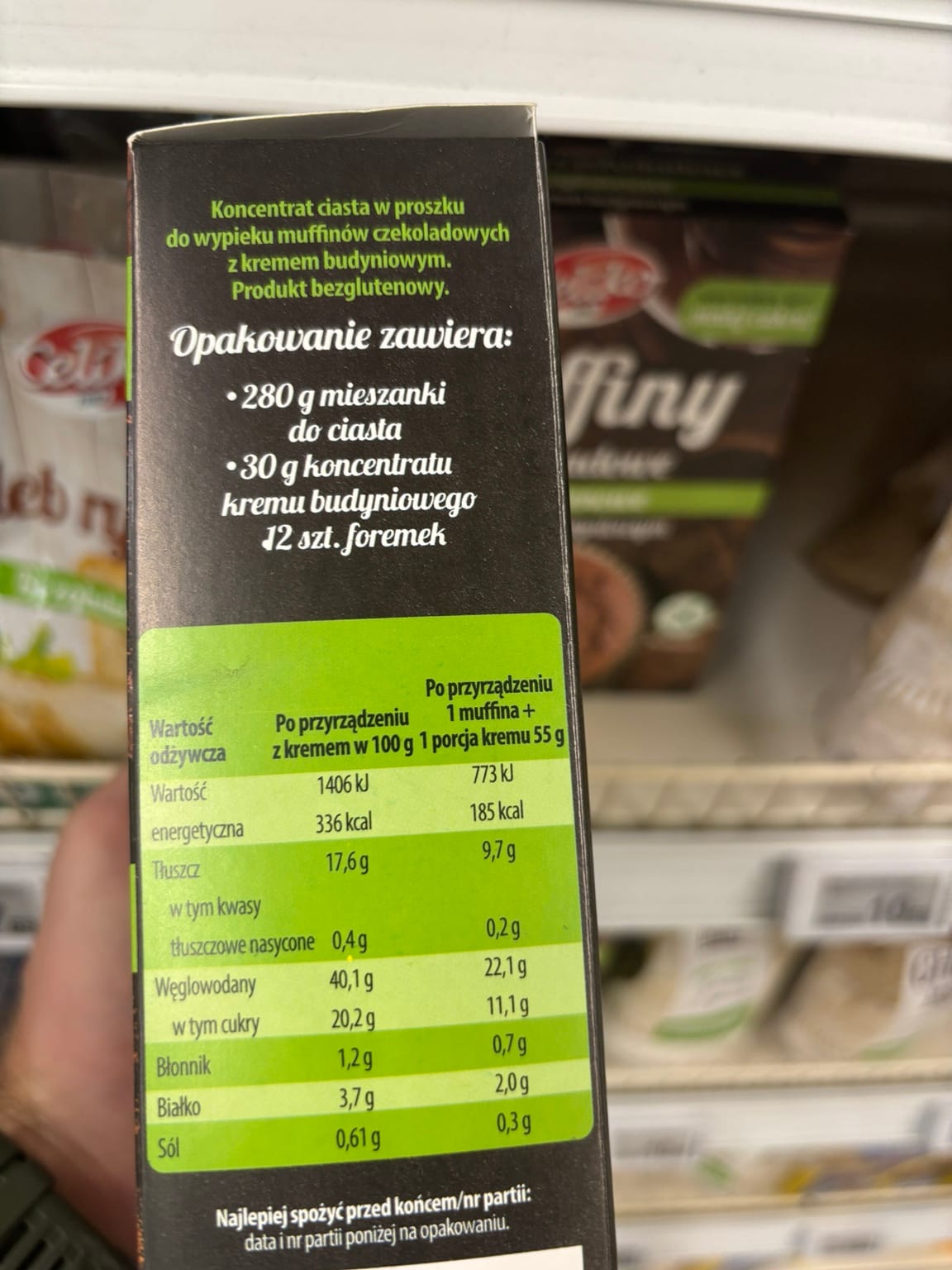 Bezglutenowe mąki w Auchan – wartość odżywcza Celiko Muffiny czekoladowe