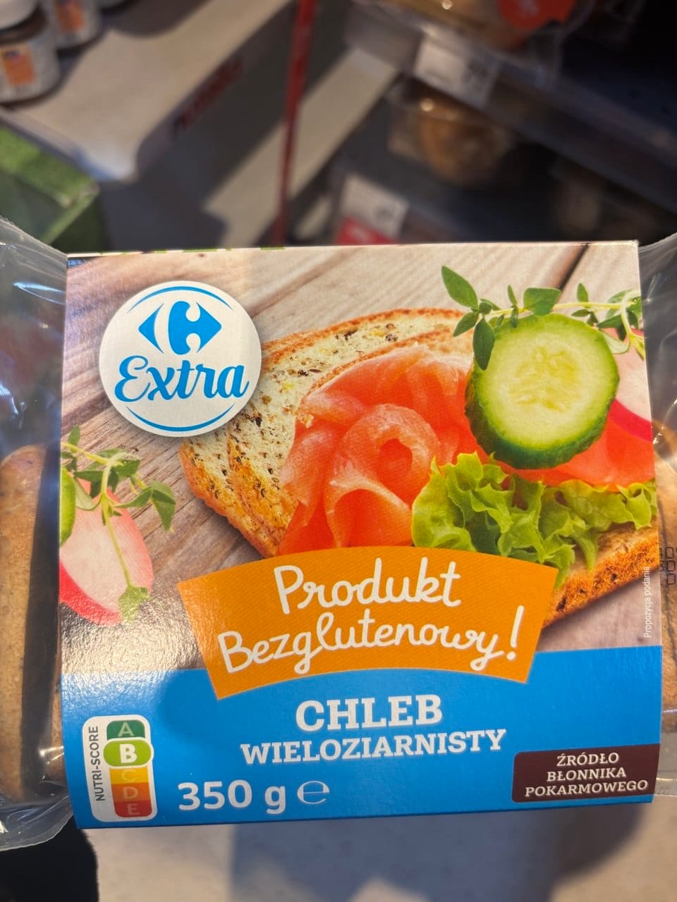 Chleb bezglutenowy Carrefour – Carrefour Extra Chleb Wieloziarnisty bezglutenowy