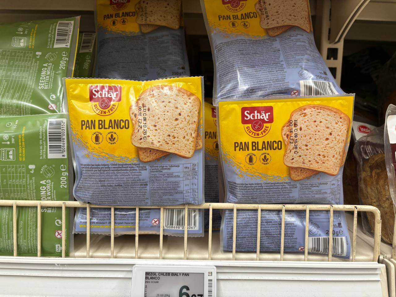 Chleb bezglutenowy Auchan Schär Pan Blanco biały chleb 250 g