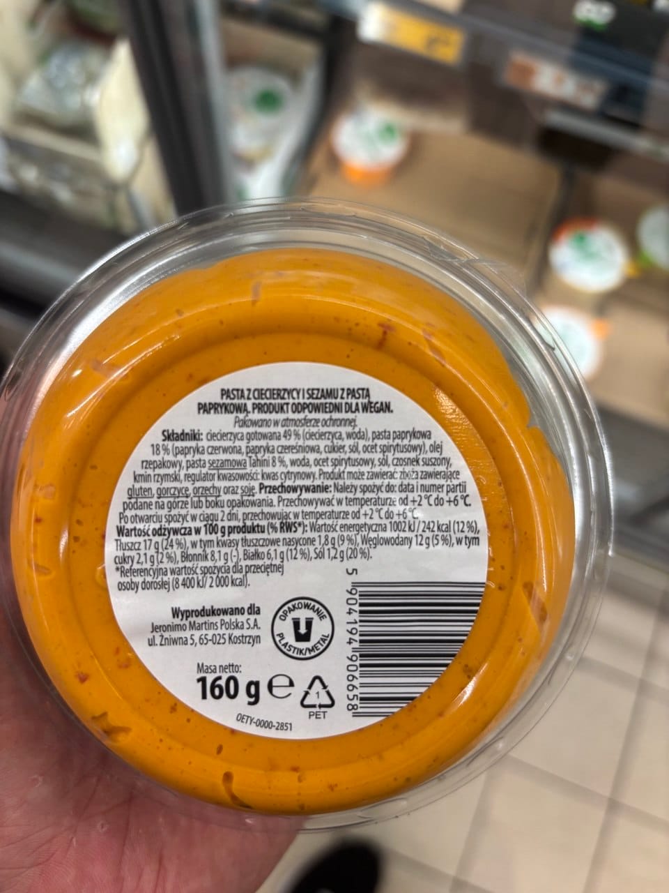 Hummus paprykowy Go Vege – wegańskie produkty w Biedronce 2026