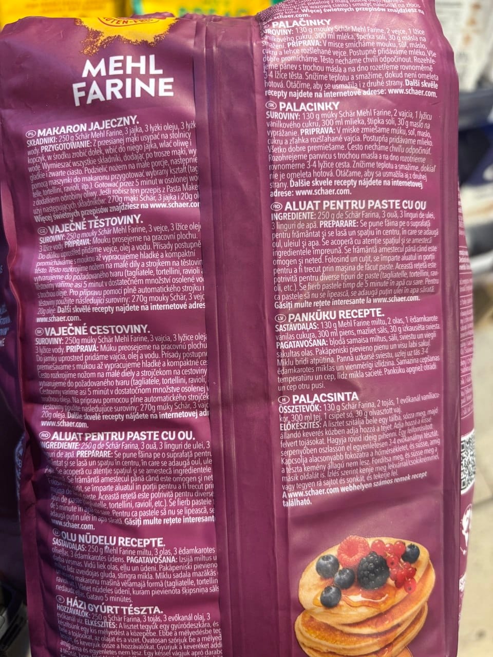 Instrukcja przygotowania Schär Mehl Farine bezglutenowej z Carrefour
