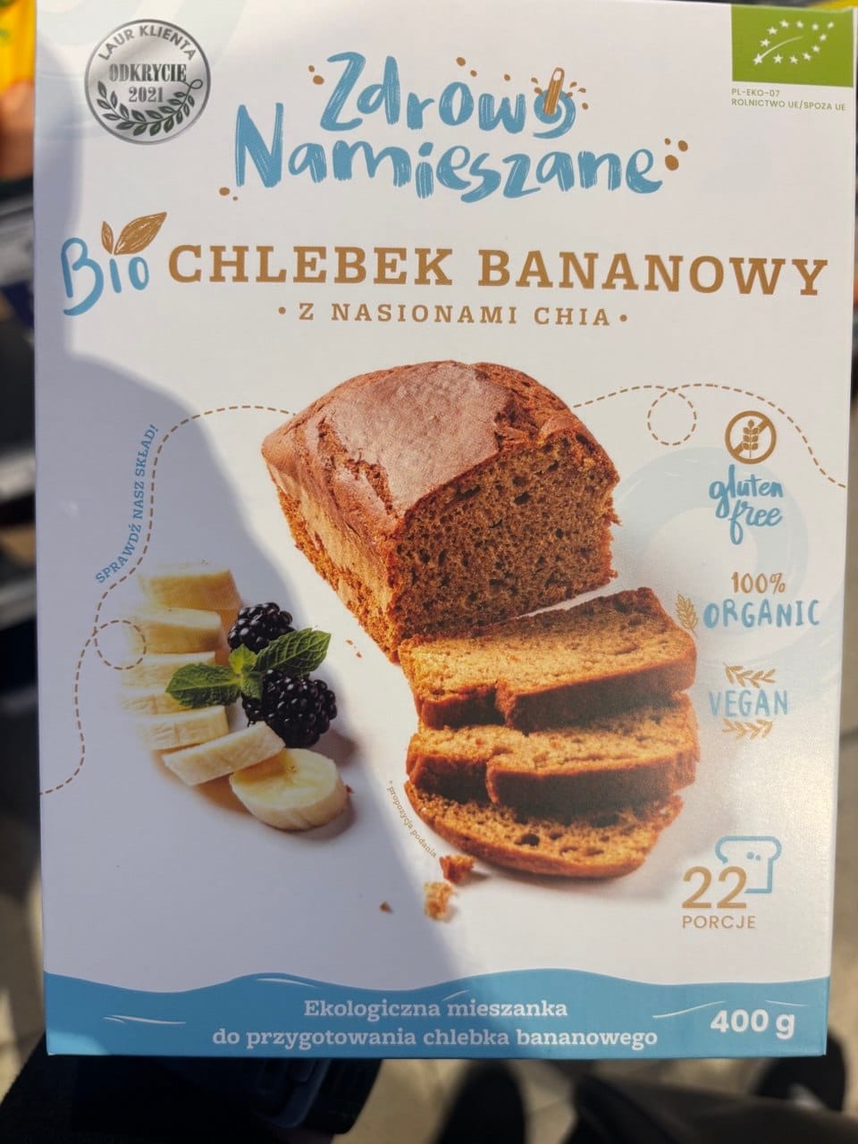 Mieszanka na chlebek bananowy bezglutenowy Carrefour Zdrowo Namieszane z nasionami chia