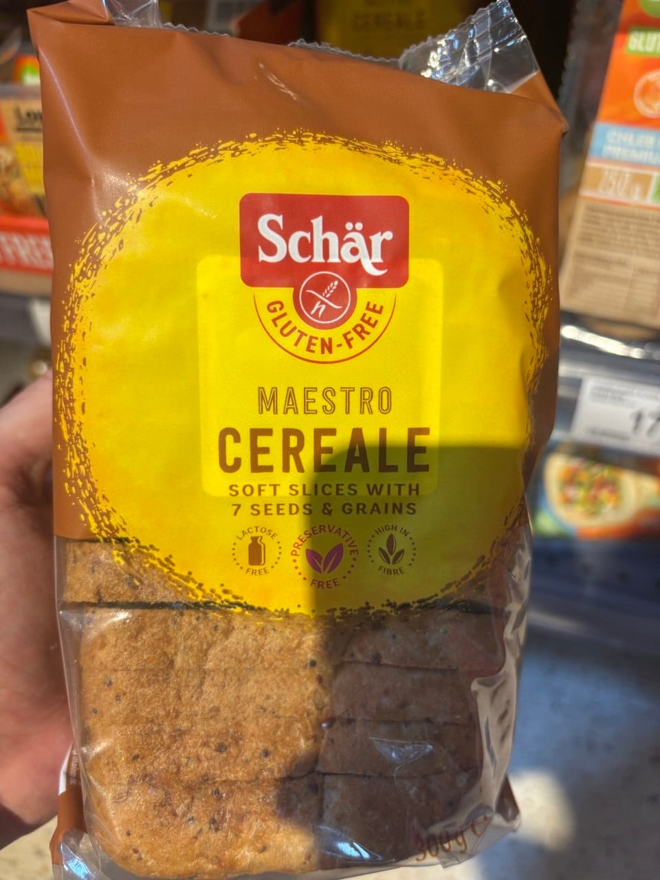 Chleb bezglutenowy Carrefour – Schär Maestro Cereale z 7 ziarnami i nasionami