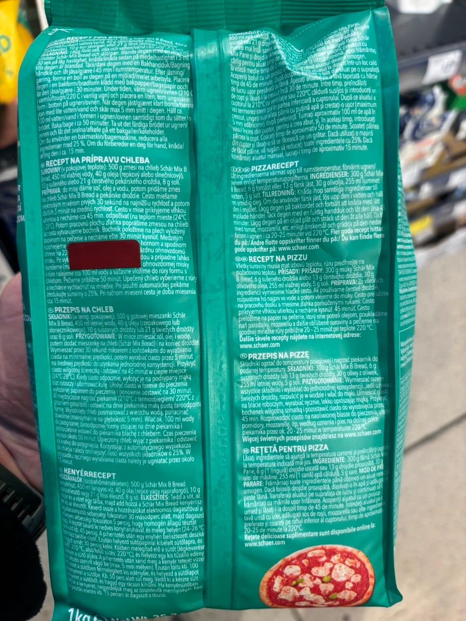 Skład i instrukcja przygotowania Schär Mix B Bread bez glutenu