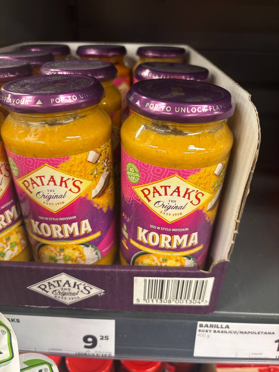 Oferta w kategorii bezglutenowe sosy Netto, indyjski sos Patak's Korma.