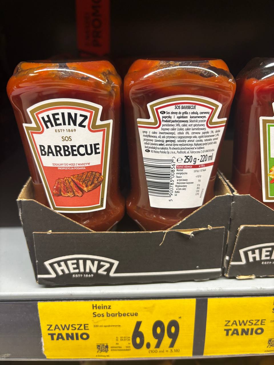 Butelka sosu BBQ Heinz w sklepie Kaufland