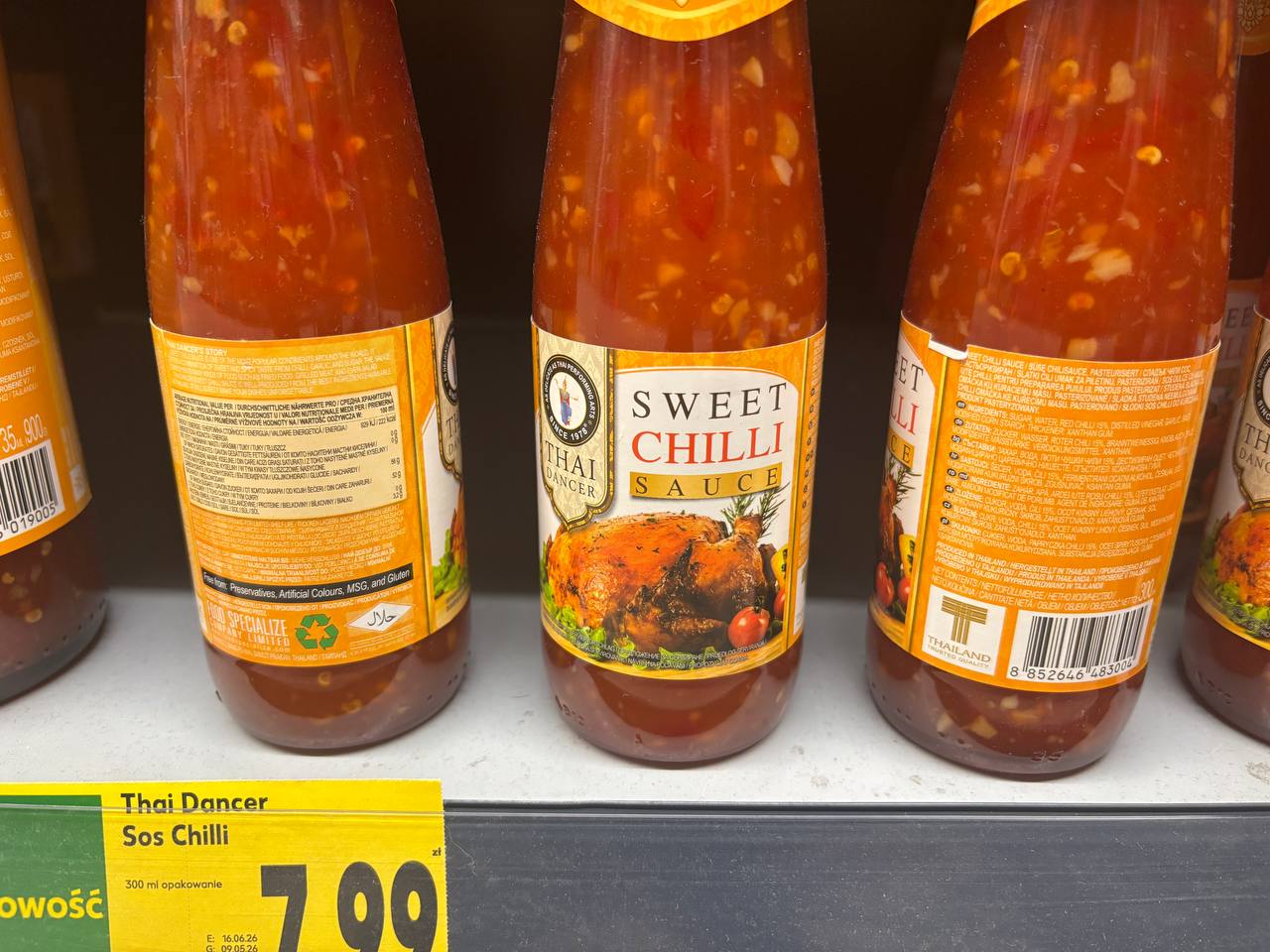 Sos Sweet Chilli marki Thai Dancer z oznaczeniem Gluten Free