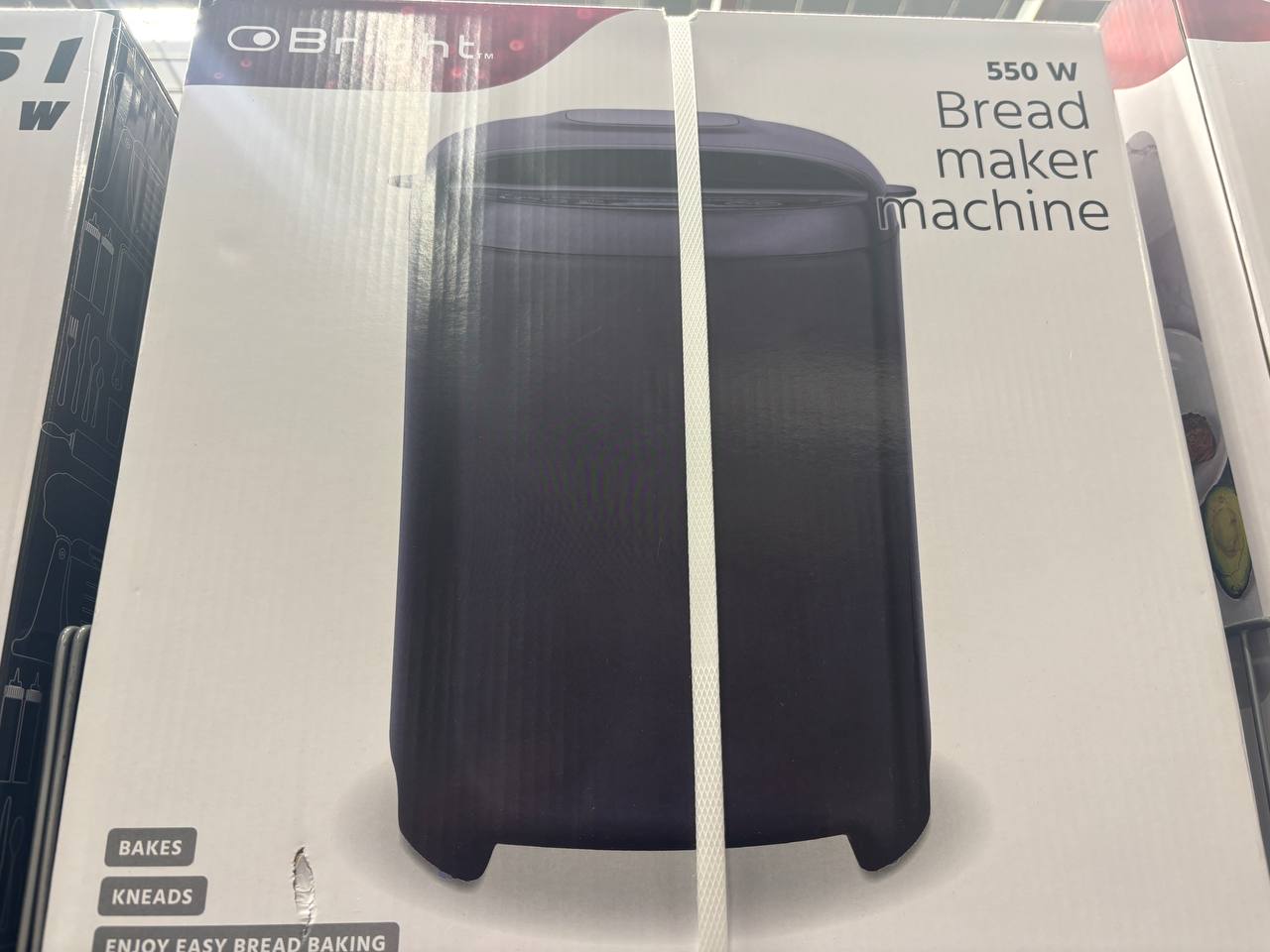 Pudełko wypiekacza do chleba Bright 550 W z programem bezglutenowym
