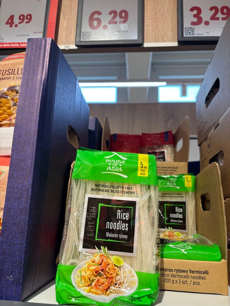 Produkty bezglutenowe Lidl — makaron ryżowy House of Asia 5 mm